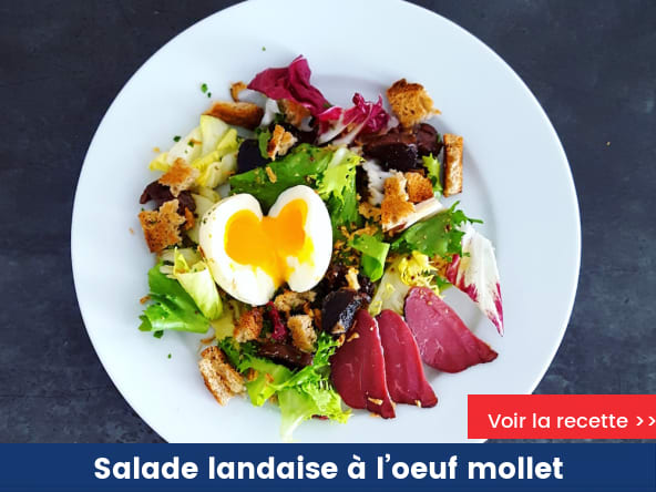 Salade landaise à l’oeuf mollet